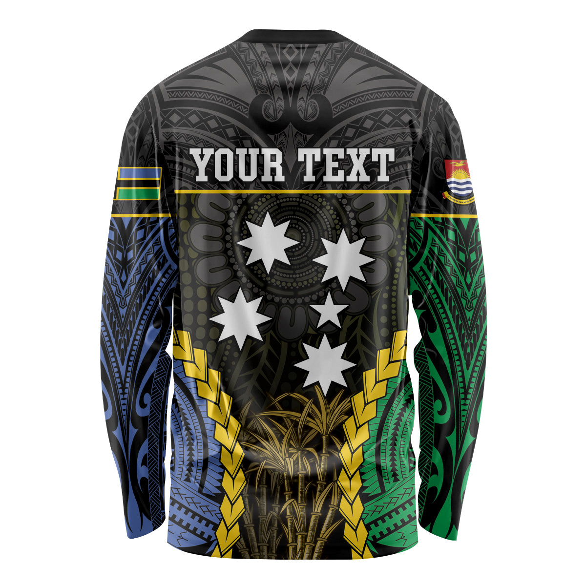 Personalised South Sea Islanders And Gilbert Islands Long Sleeve Shirt Kanakas Polynesian Pattern