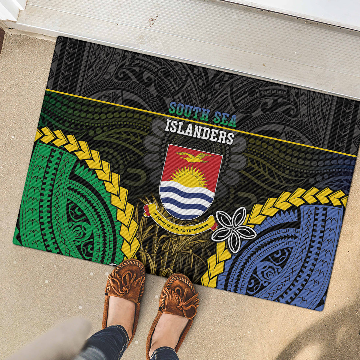 South Sea Islanders And Gilbert Islands Rubber Doormat Kanakas Polynesian Pattern LT05 - Polynesian Pride