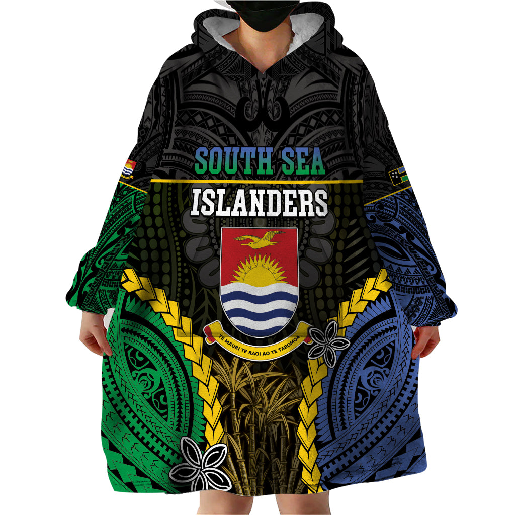 Personalised South Sea Islanders And Gilbert Islands Wearable Blanket Hoodie Kanakas Polynesian Pattern LT05 - Polynesian Pride