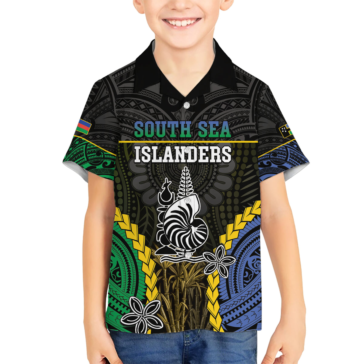 Personalised South Sea Islanders And New Caledonia Hawaiian Shirt Kanakas Polynesian Pattern