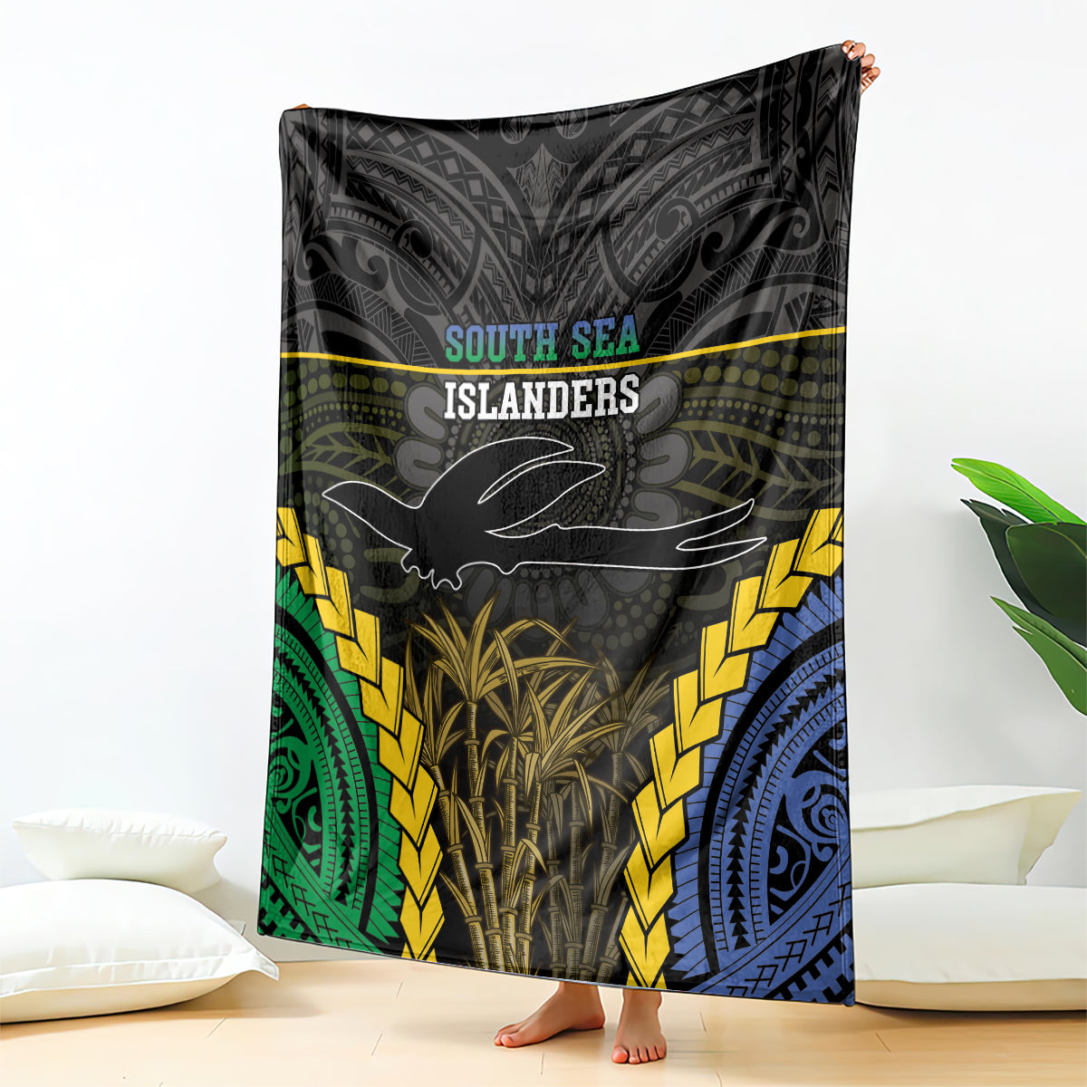 South Sea Islanders And New Ireland Blanket Kanakas Polynesian Pattern LT05 - Polynesian Pride