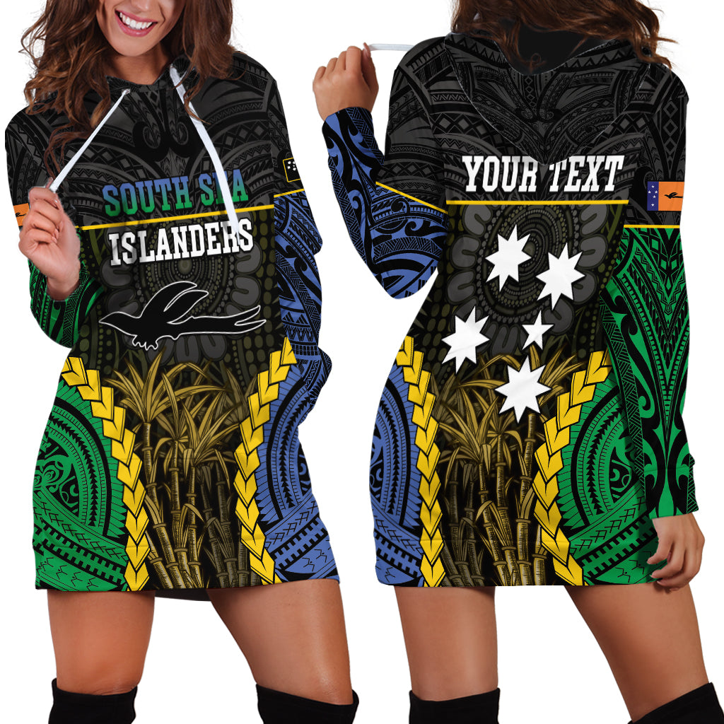 Personalised South Sea Islanders And New Ireland Hoodie Dress Kanakas Polynesian Pattern LT05 - Polynesian Pride