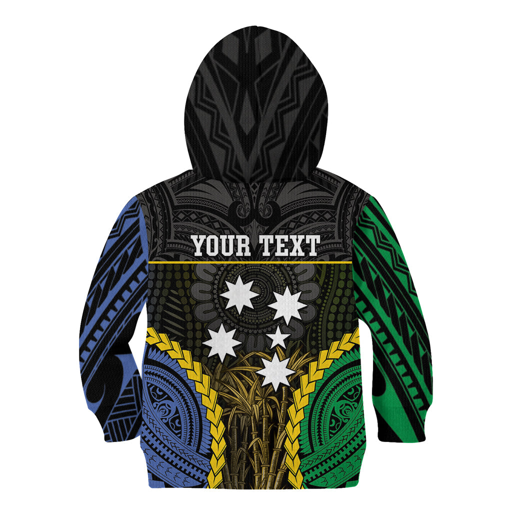 Personalised South Sea Islanders And New Ireland Kid Hoodie Kanakas Polynesian Pattern