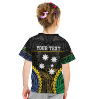 Personalised South Sea Islanders And New Ireland Kid T Shirt Kanakas Polynesian Pattern