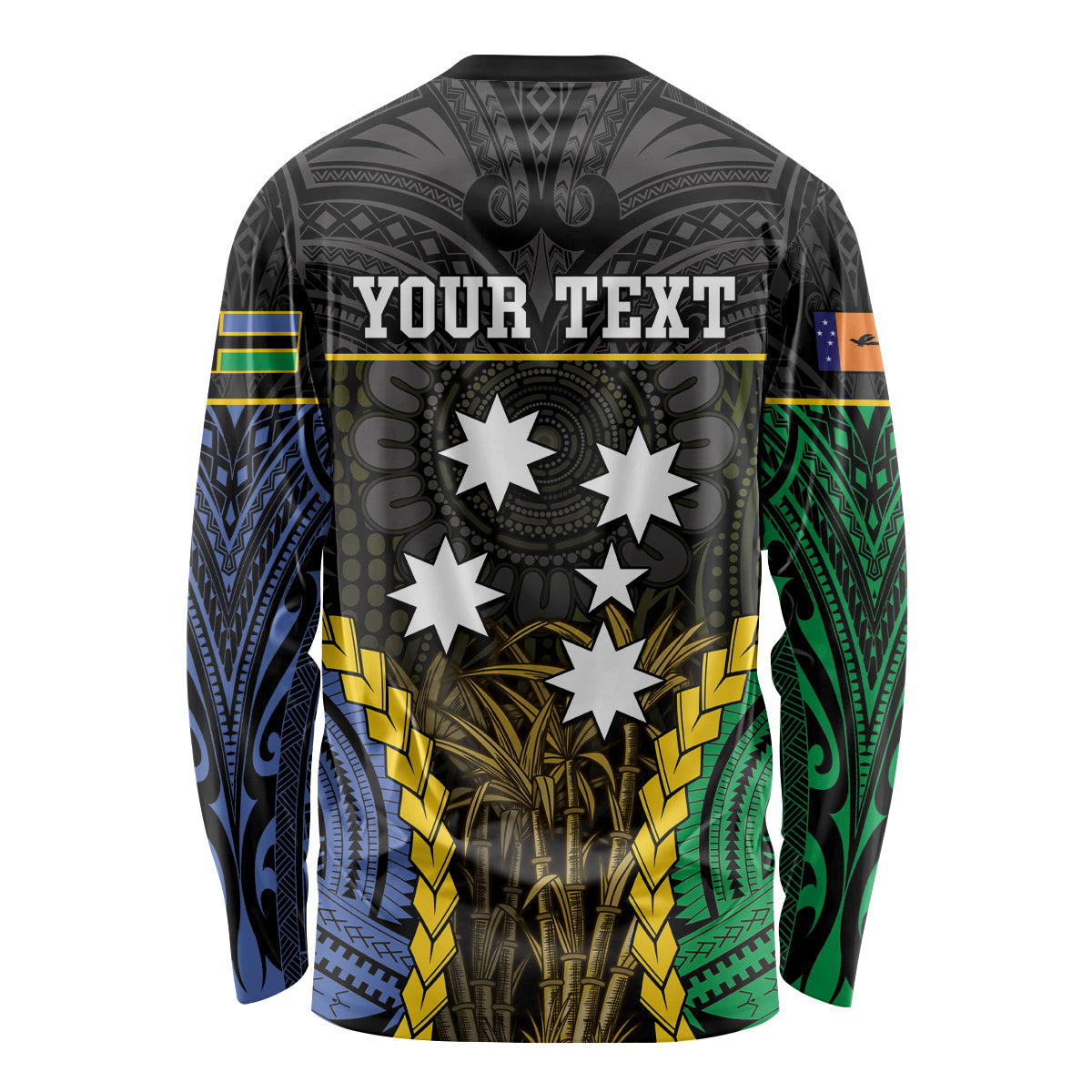 Personalised South Sea Islanders And New Ireland Long Sleeve Shirt Kanakas Polynesian Pattern