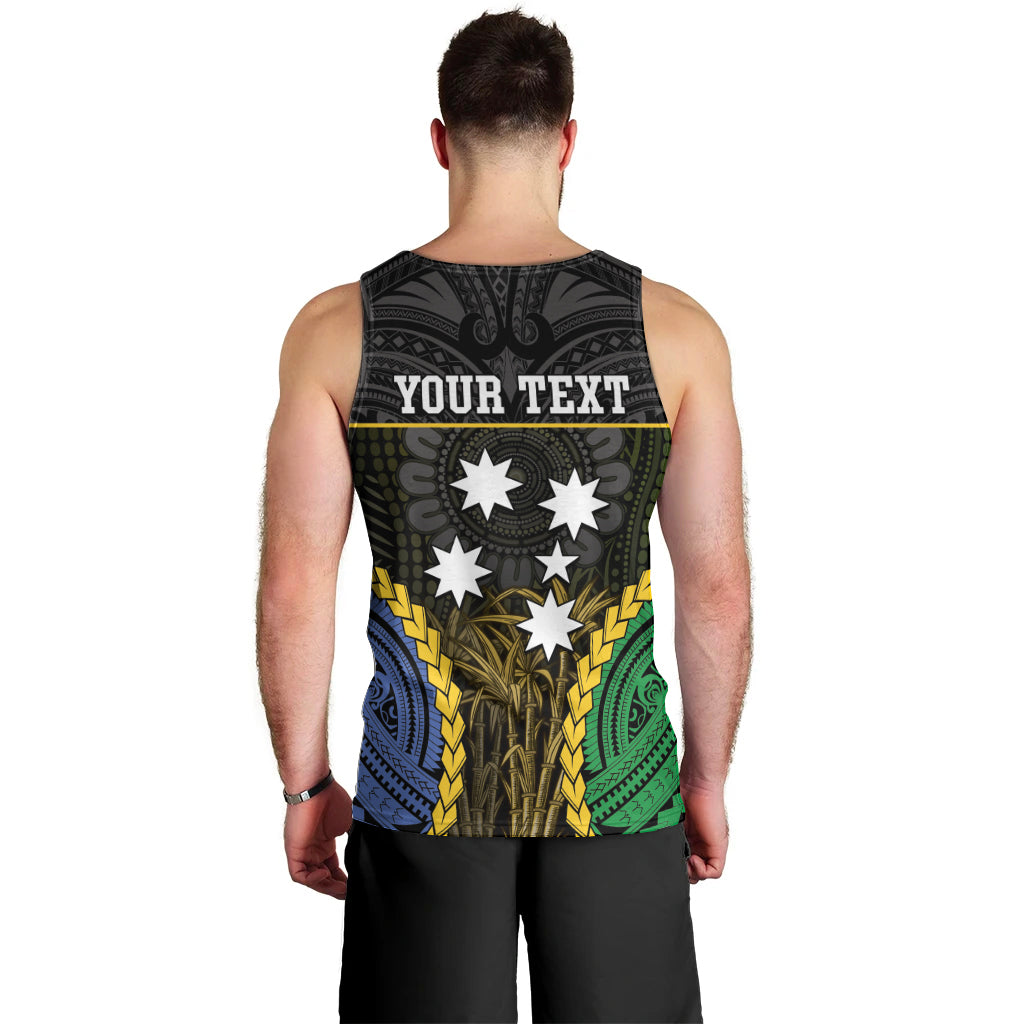 Personalised South Sea Islanders And New Ireland Men Tank Top Kanakas Polynesian Pattern LT05 - Polynesian Pride