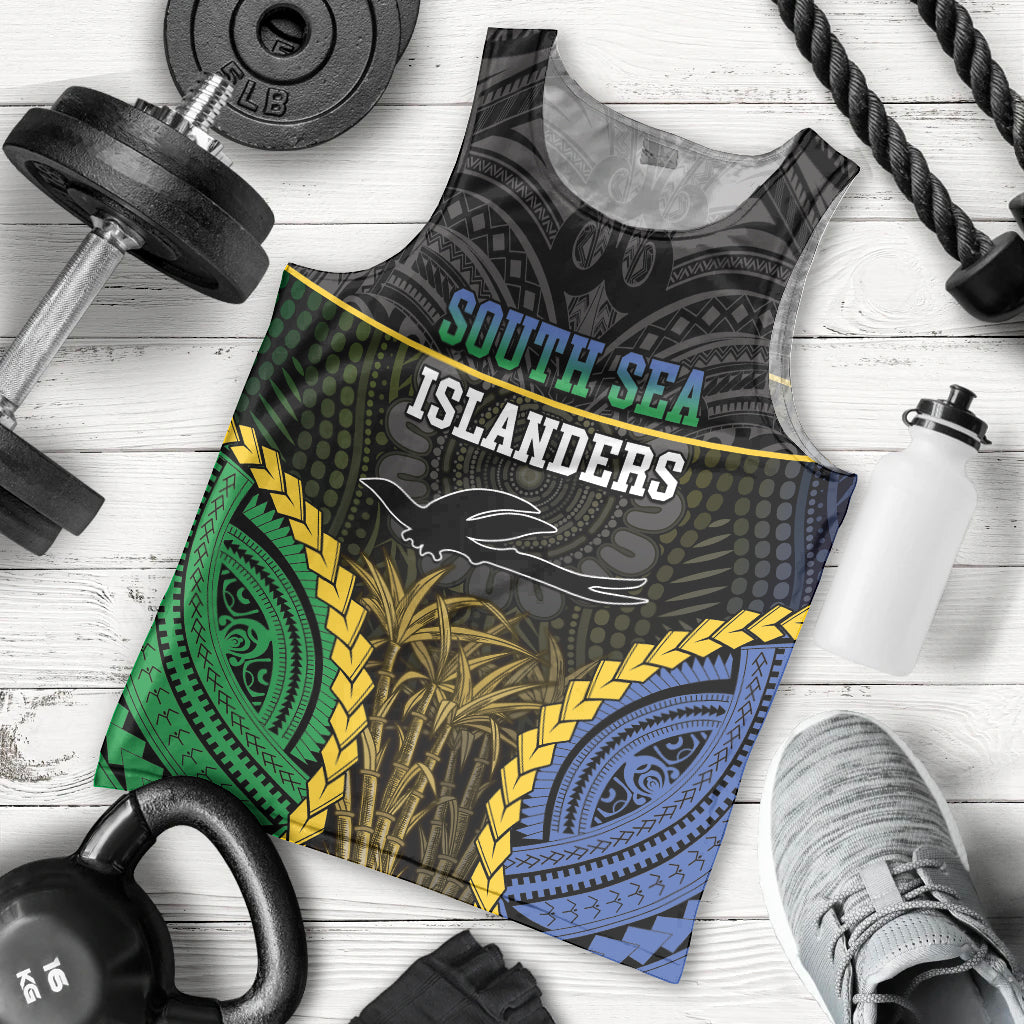 Personalised South Sea Islanders And New Ireland Men Tank Top Kanakas Polynesian Pattern LT05 - Polynesian Pride