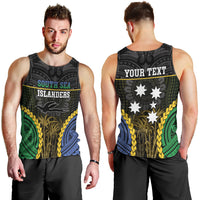 Personalised South Sea Islanders And New Ireland Men Tank Top Kanakas Polynesian Pattern LT05 - Polynesian Pride