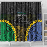South Sea Islanders And New Ireland Shower Curtain Kanakas Polynesian Pattern