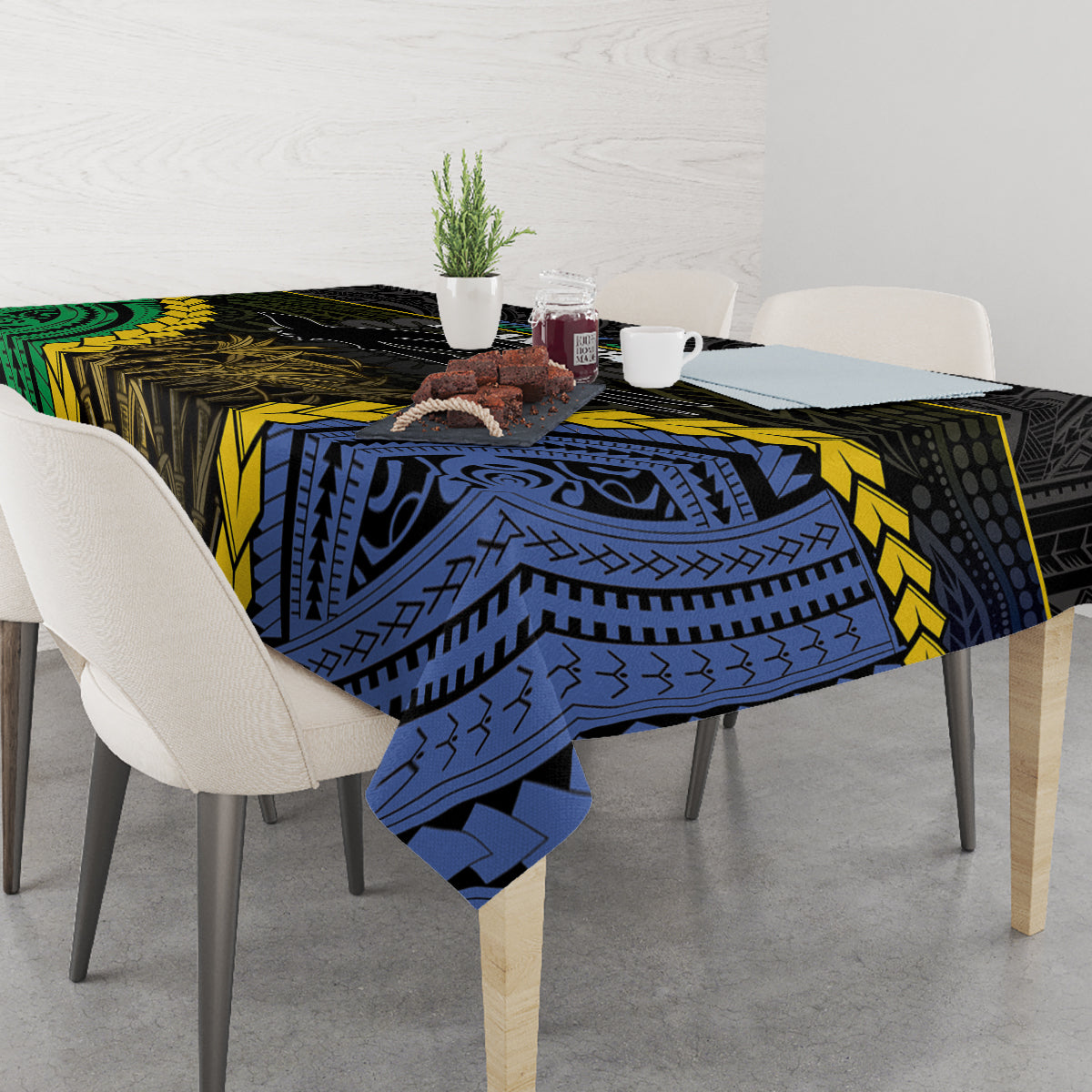 South Sea Islanders And New Ireland Tablecloth Kanakas Polynesian Pattern LT05 - Polynesian Pride