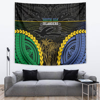 South Sea Islanders And New Ireland Tapestry Kanakas Polynesian Pattern LT05 Black - Polynesian Pride