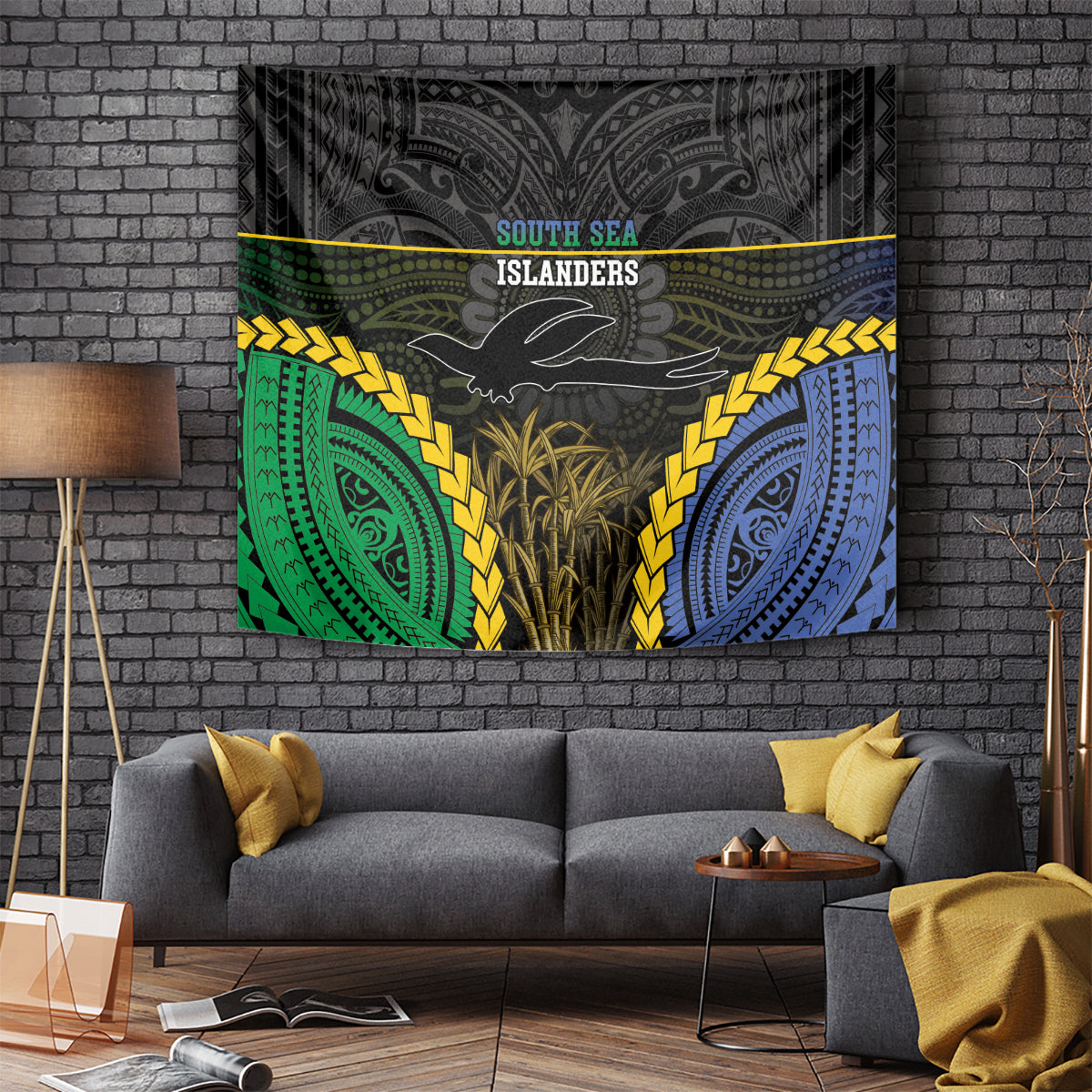South Sea Islanders And New Ireland Tapestry Kanakas Polynesian Pattern LT05 - Polynesian Pride