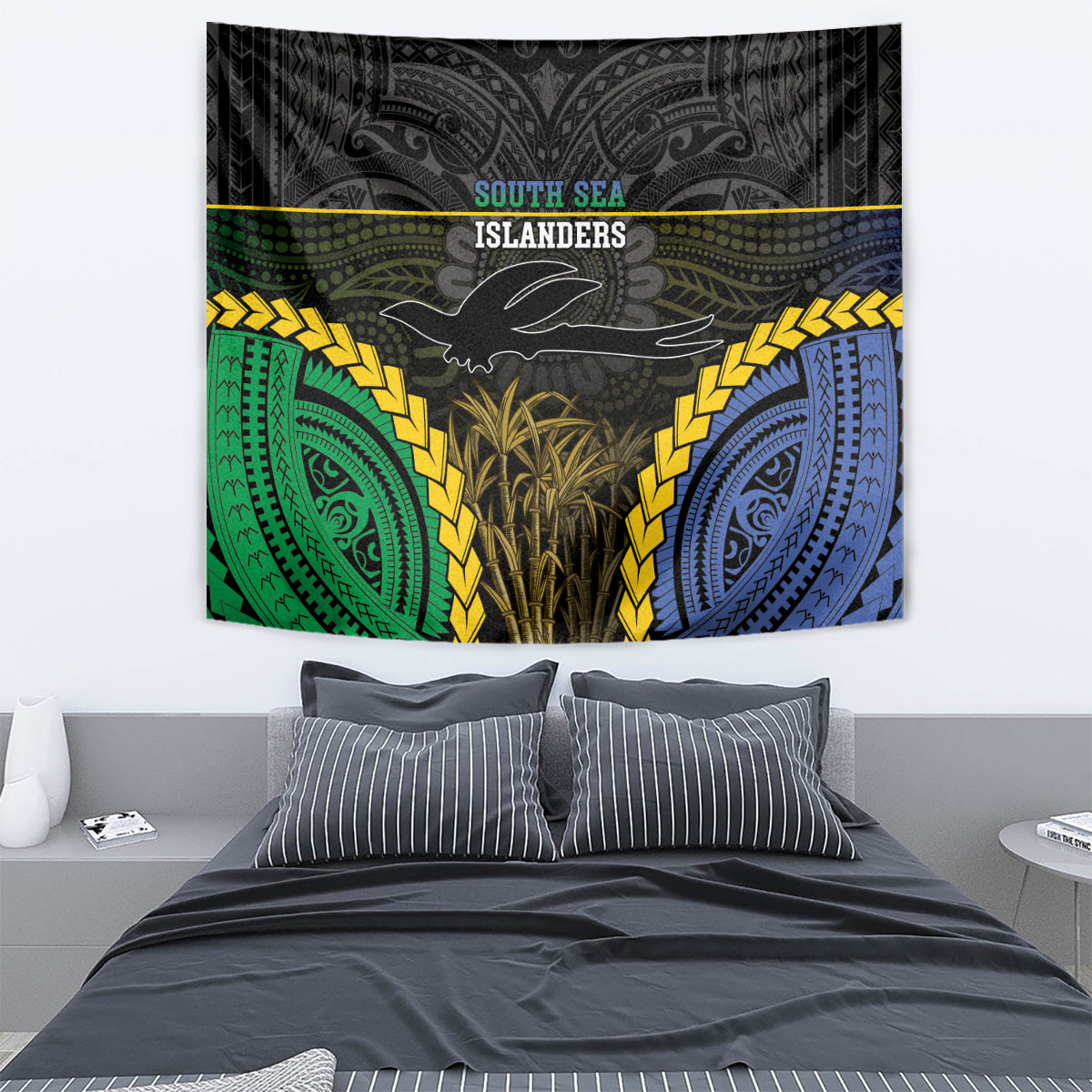 South Sea Islanders And New Ireland Tapestry Kanakas Polynesian Pattern LT05 - Polynesian Pride