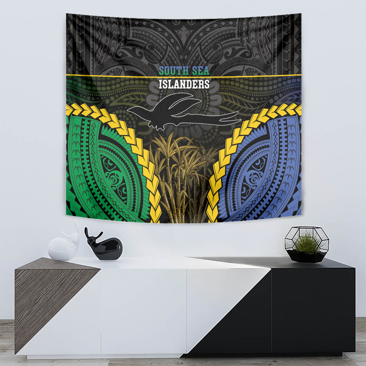 South Sea Islanders And New Ireland Tapestry Kanakas Polynesian Pattern LT05 - Polynesian Pride