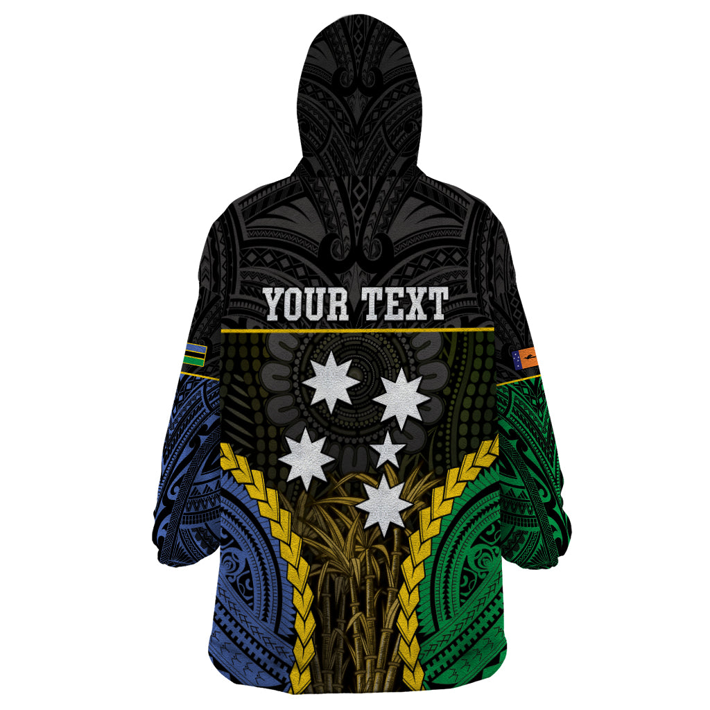 Personalised South Sea Islanders And New Ireland Wearable Blanket Hoodie Kanakas Polynesian Pattern LT05 - Polynesian Pride