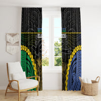 South Sea Islanders And New Ireland Window Curtain Kanakas Polynesian Pattern LT05 - Polynesian Pride