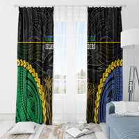 South Sea Islanders And New Ireland Window Curtain Kanakas Polynesian Pattern LT05 - Polynesian Pride