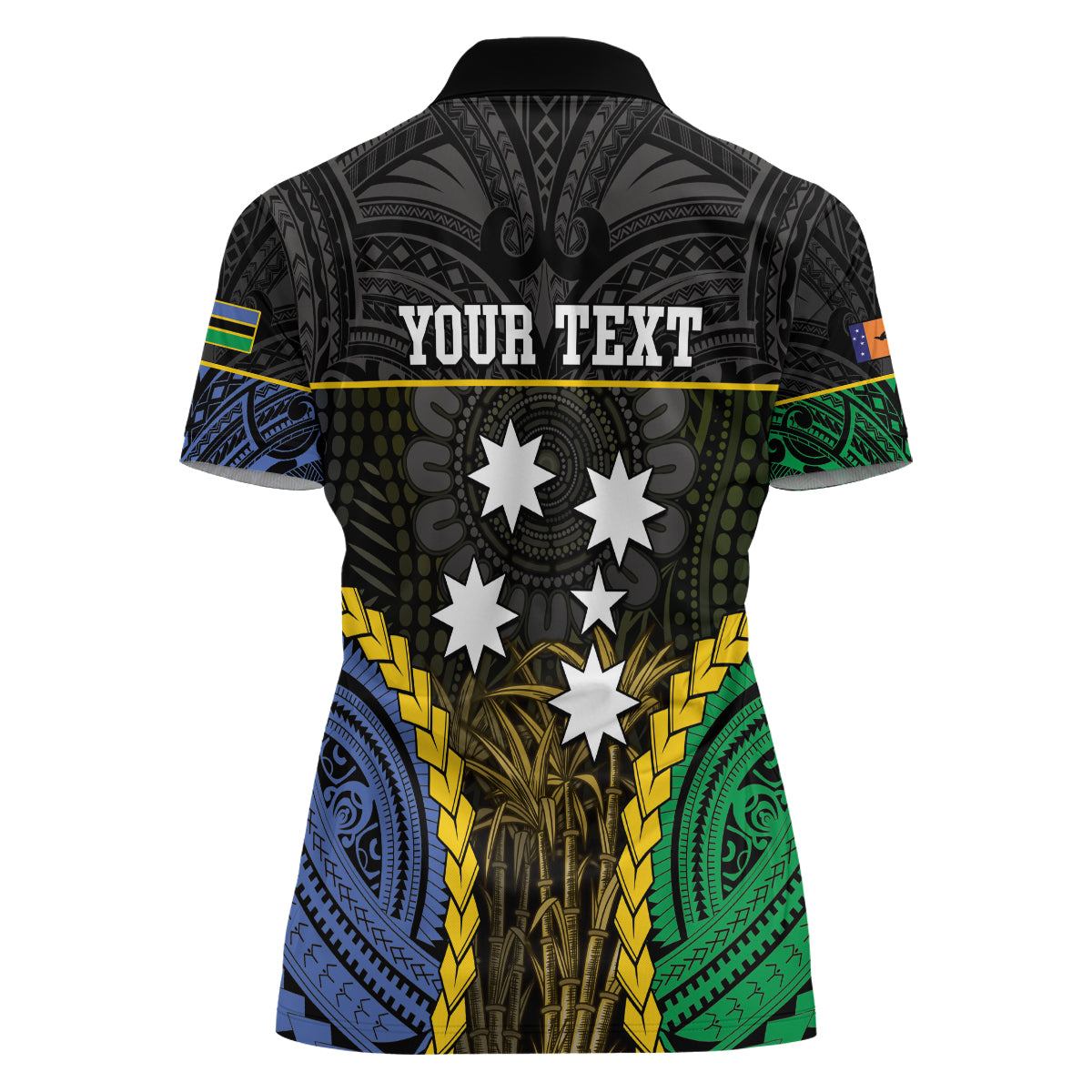 Personalised South Sea Islanders And New Ireland Women Polo Shirt Kanakas Polynesian Pattern