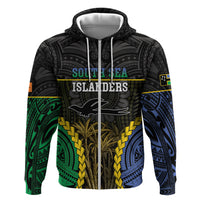 Personalised South Sea Islanders And New Ireland Zip Hoodie Kanakas Polynesian Pattern
