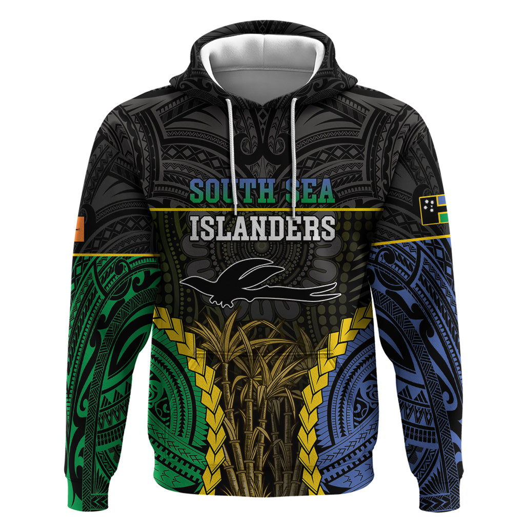 Personalised South Sea Islanders And New Ireland Zip Hoodie Kanakas Polynesian Pattern