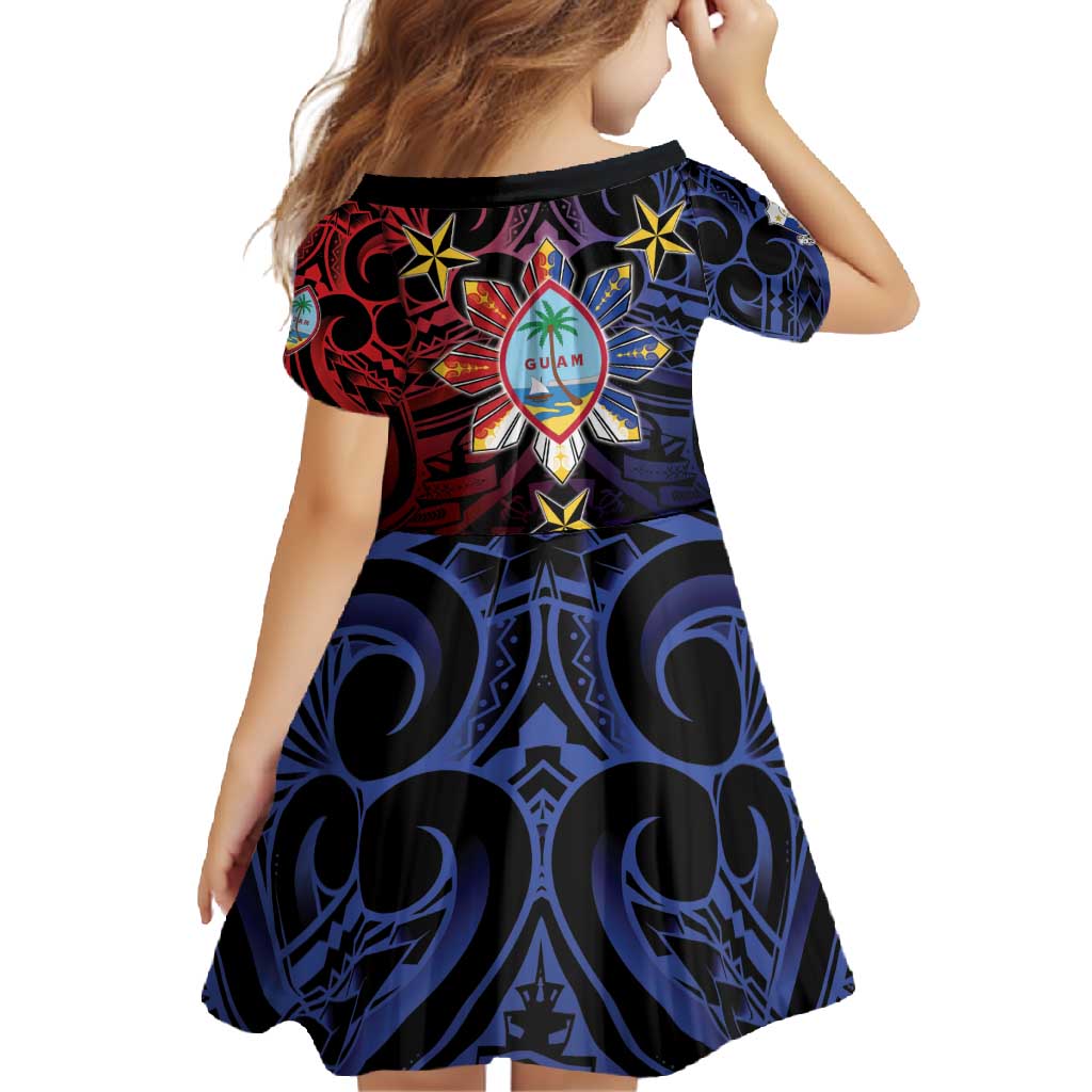 Philippines Guam Family Matching Mermaid Dress and Hawaiian Shirt Filipino Sun With Guaman Seal