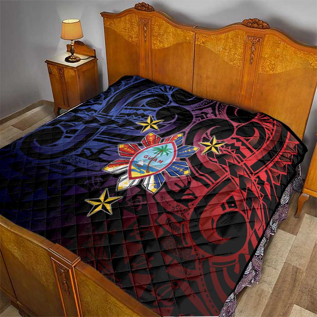 Philippines Guam Quilt Filipino Sun With Guaman Seal