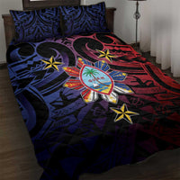 Philippines Guam Quilt Bed Set Filipino Sun With Guaman Seal