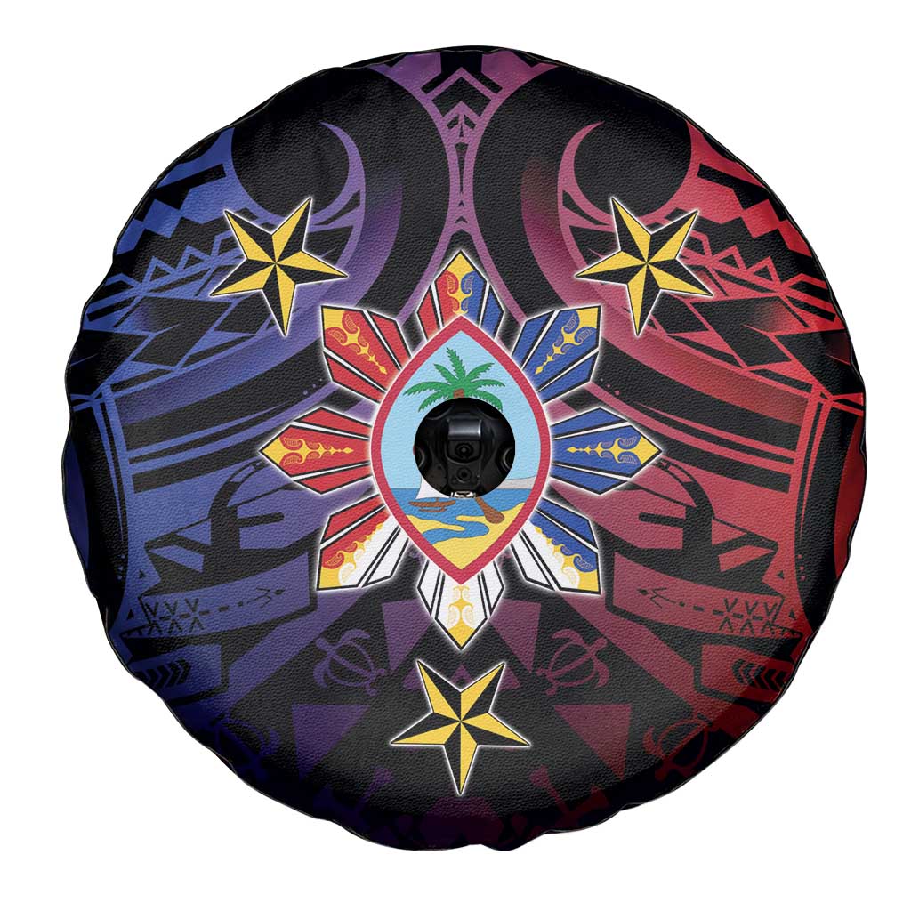 Philippines Guam Spare Tire Cover Filipino Sun With Guaman Seal