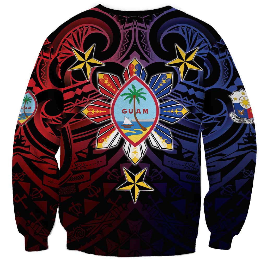 Philippines Guam Sweatshirt Filipino Sun With Guaman Seal