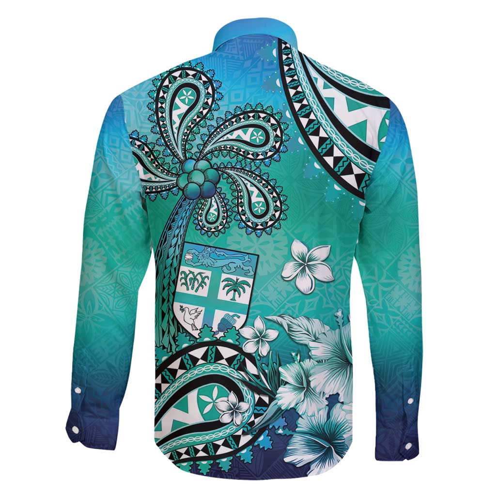 Fiji Born Indian Family Matching Puletasi and Hawaiian Shirt Palm Paisley With Tapa Pattern