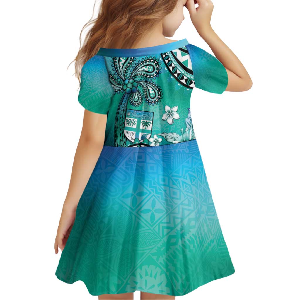 Fiji Born Indian Family Matching Summer Maxi Dress and Hawaiian Shirt Palm Paisley With Tapa Pattern