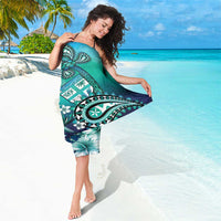 Fiji Born Indian Sarong Palm Paisley With Tapa Pattern