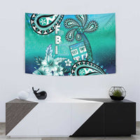 Fiji Born Indian Tapestry Palm Paisley With Tapa Pattern