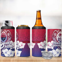 Guam Gadao 4 in 1 Can Cooler Tumbler Hafa Adai Micronesian Tribal Pattern