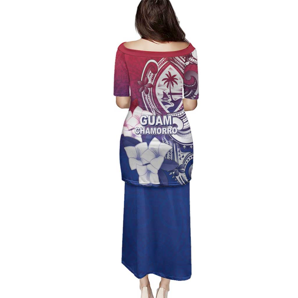 Guam Gadao Family Matching Puletasi and Hawaiian Shirt Hafa Adai Micronesian Tribal Pattern