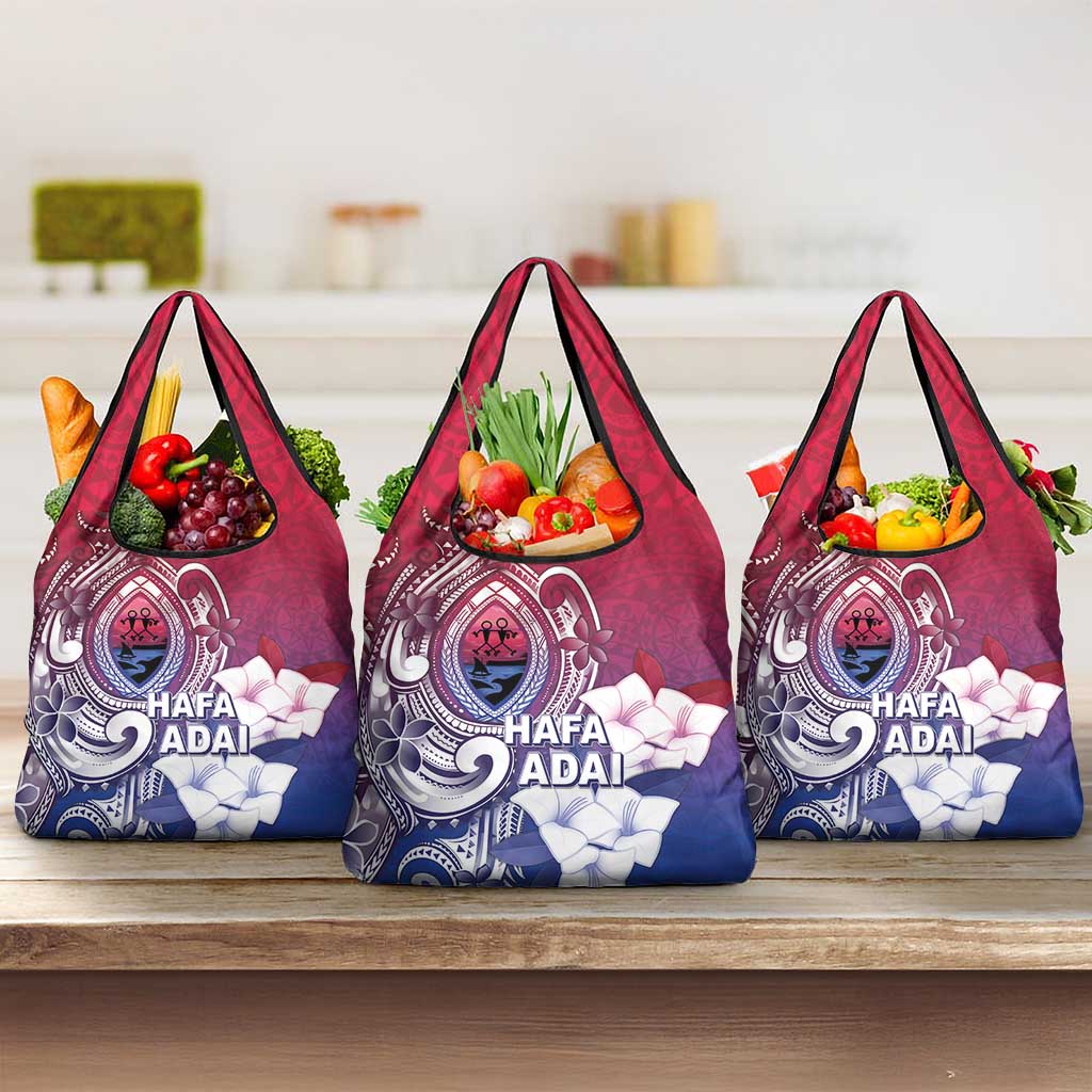 Guam Gadao Grocery Bag Hafa Adai Micronesian Tribal Pattern