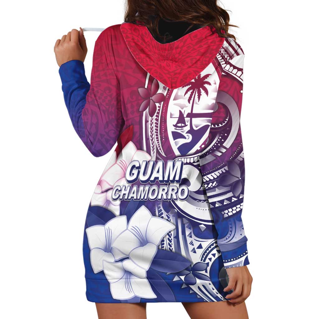 Guam Gadao Hoodie Dress Hafa Adai Micronesian Tribal Pattern