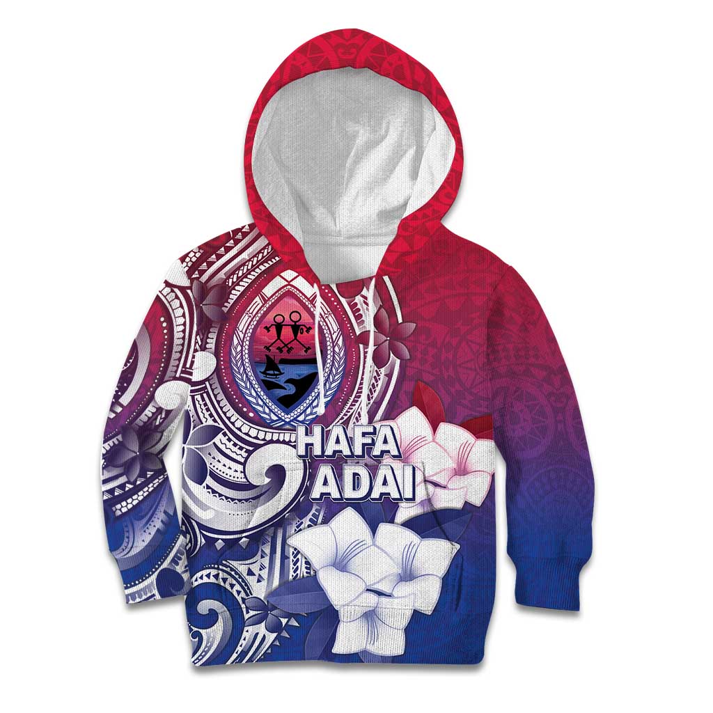 Guam Gadao Kid Hoodie Hafa Adai Micronesian Tribal Pattern