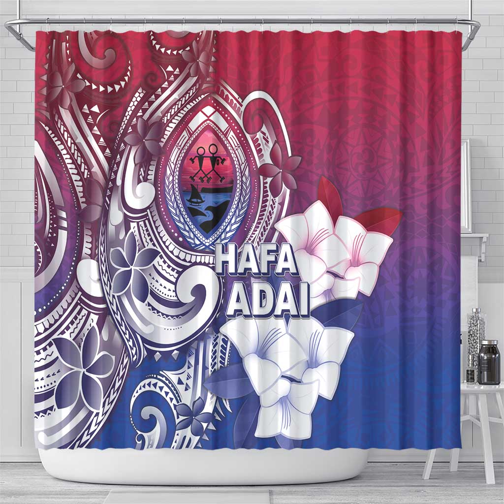 Guam Gadao Shower Curtain Hafa Adai Micronesian Tribal Pattern
