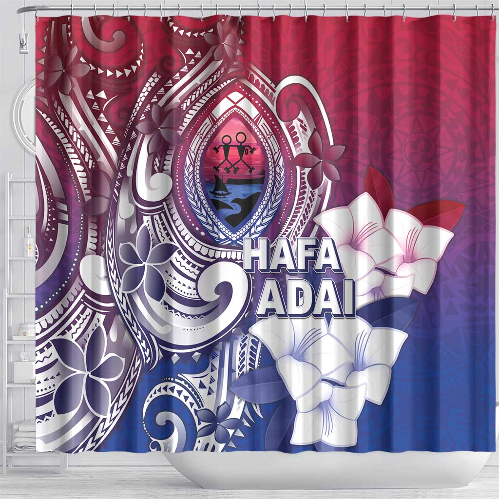Guam Gadao Shower Curtain Hafa Adai Micronesian Tribal Pattern