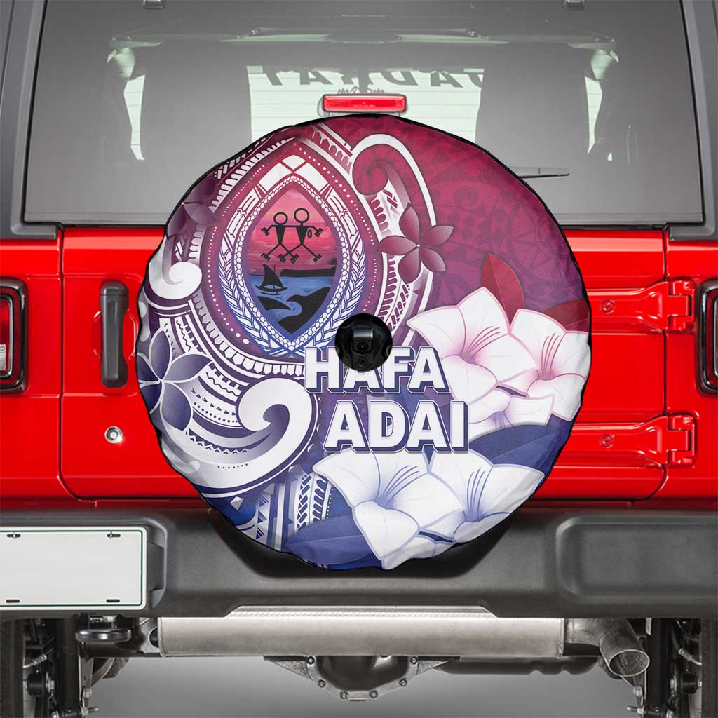 Guam Gadao Spare Tire Cover Hafa Adai Micronesian Tribal Pattern