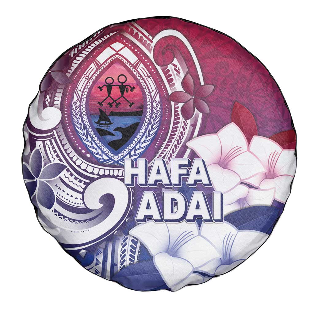 Guam Gadao Spare Tire Cover Hafa Adai Micronesian Tribal Pattern