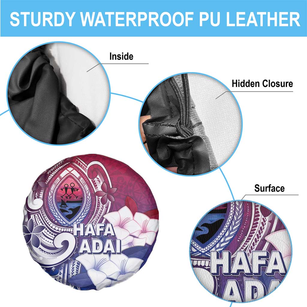 Guam Gadao Spare Tire Cover Hafa Adai Micronesian Tribal Pattern