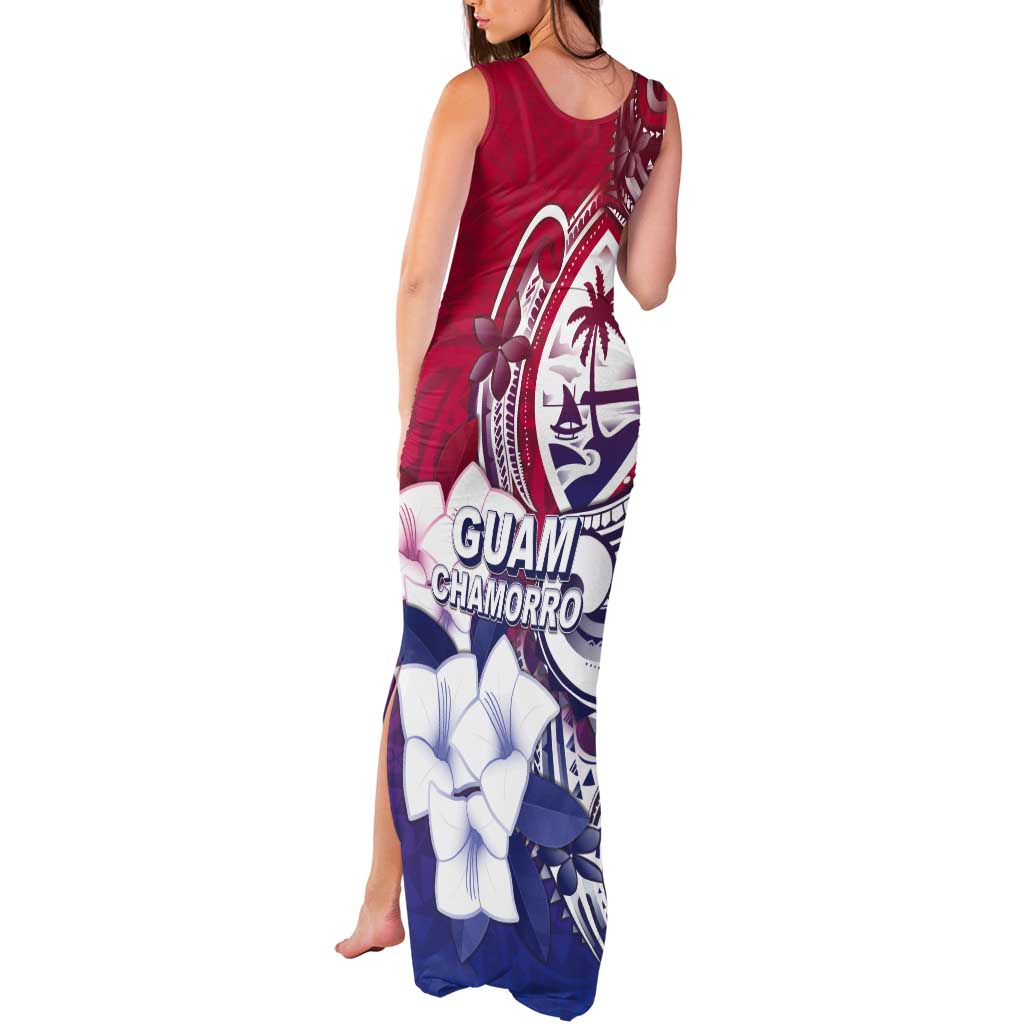 Guam Gadao Tank Maxi Dress Hafa Adai Micronesian Tribal Pattern