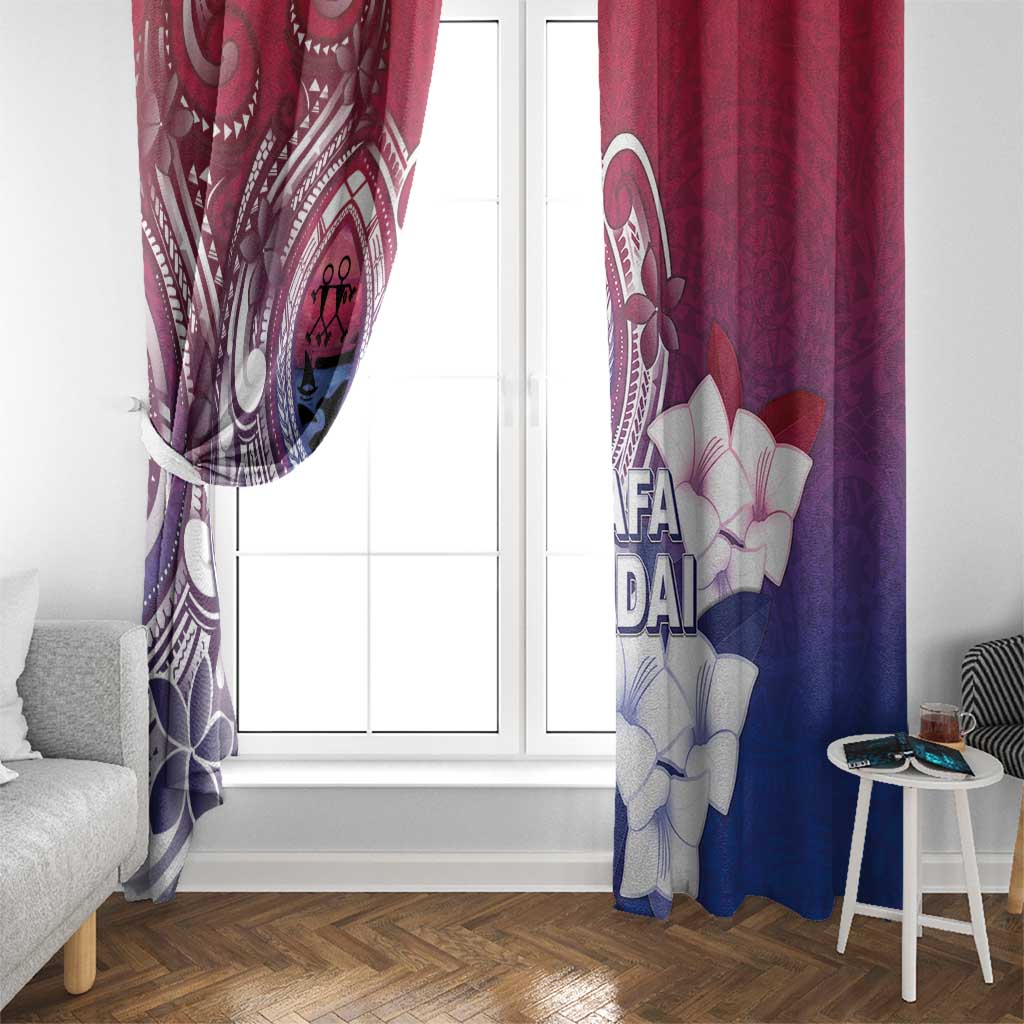 Guam Gadao Window Curtain Hafa Adai Micronesian Tribal Pattern