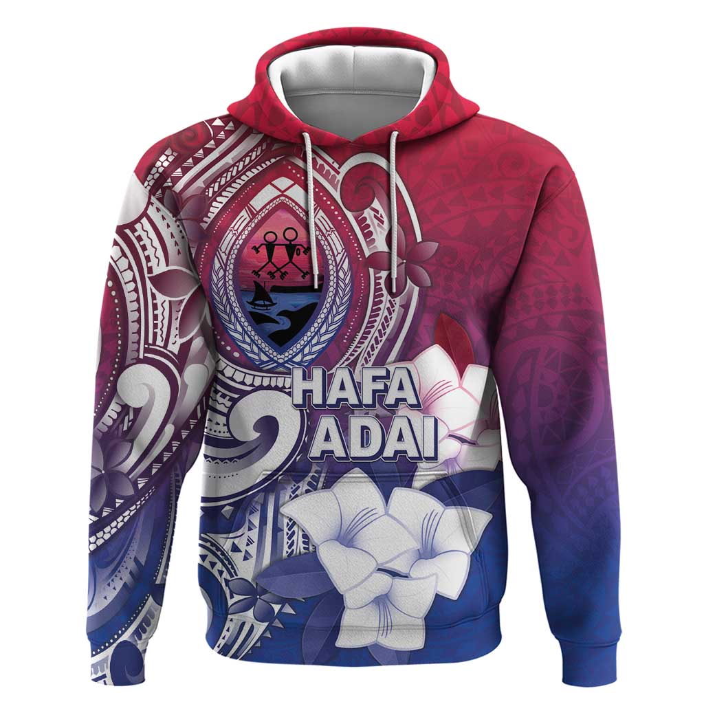 Guam Gadao Zip Hoodie Hafa Adai Micronesian Tribal Pattern