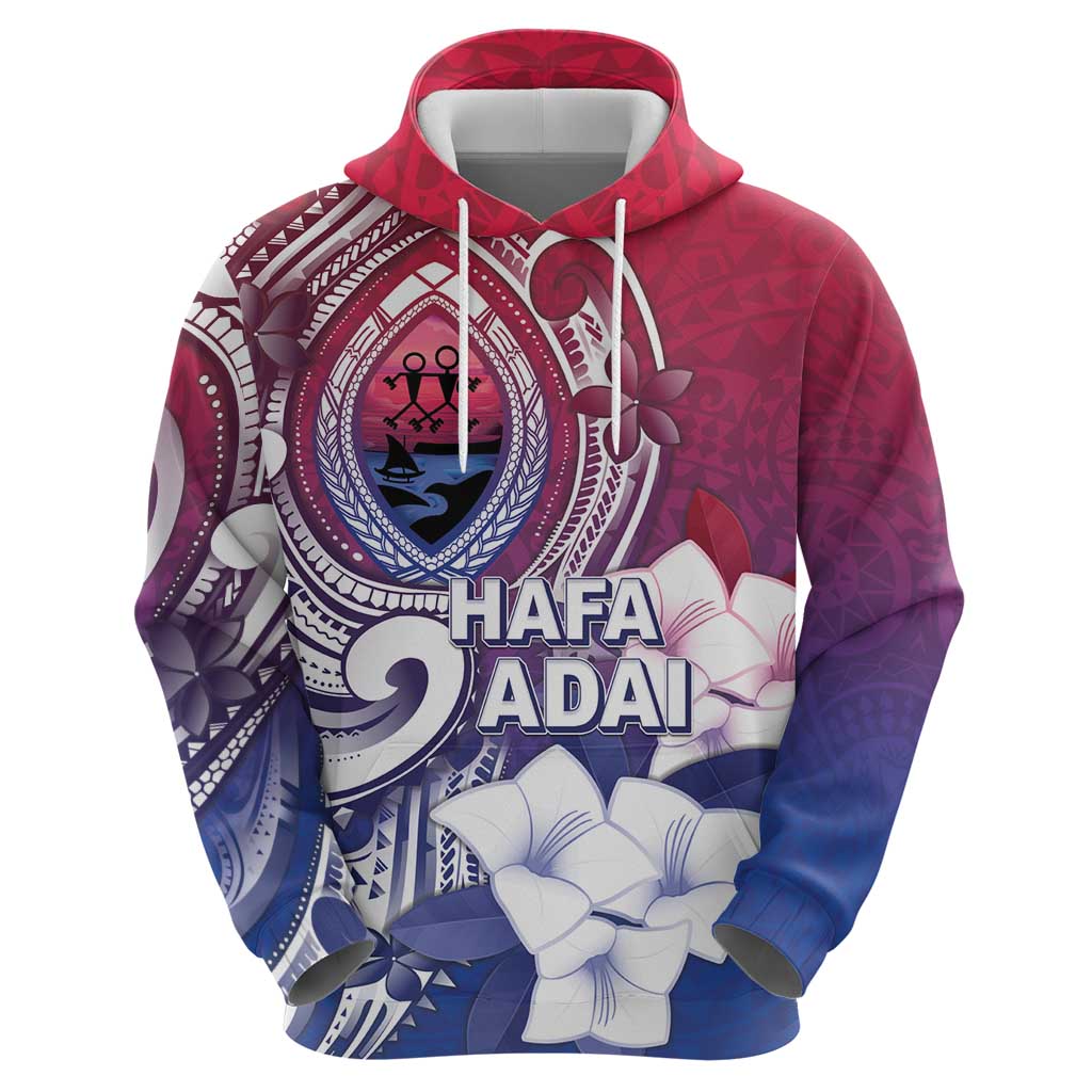 Guam Gadao Zip Hoodie Hafa Adai Micronesian Tribal Pattern