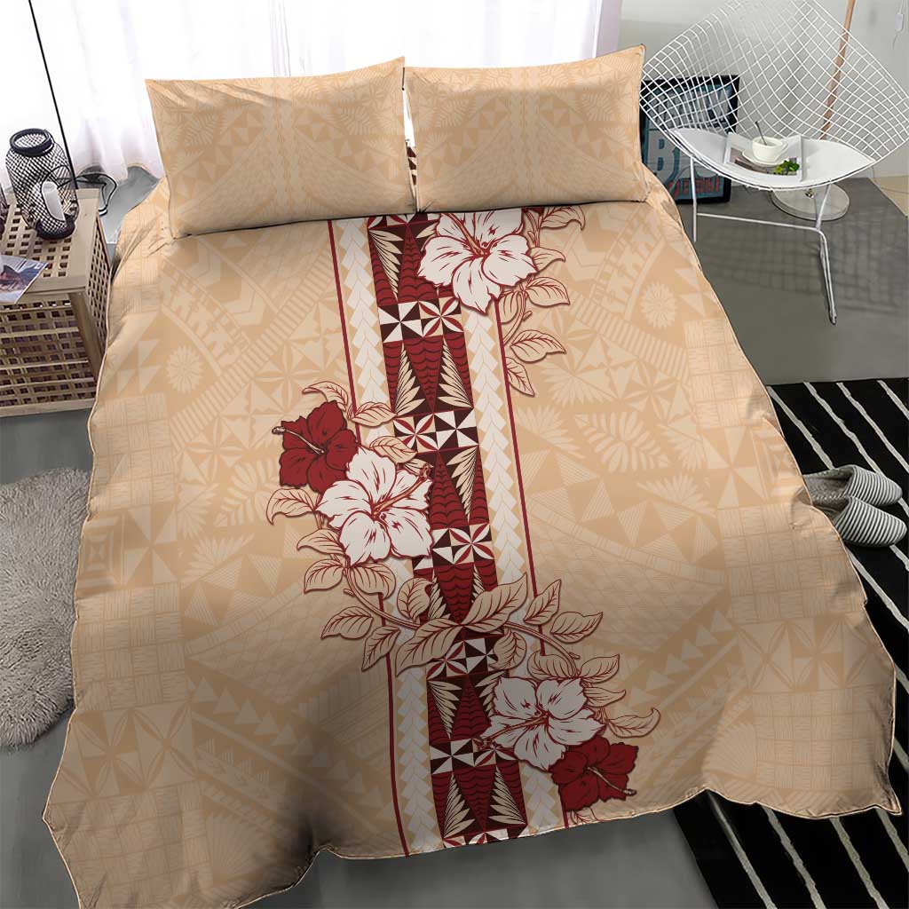 Tonga Language Week Bedding Set Hibiscus Tongan Ngatu Pattern LT05 - Polynesian Pride