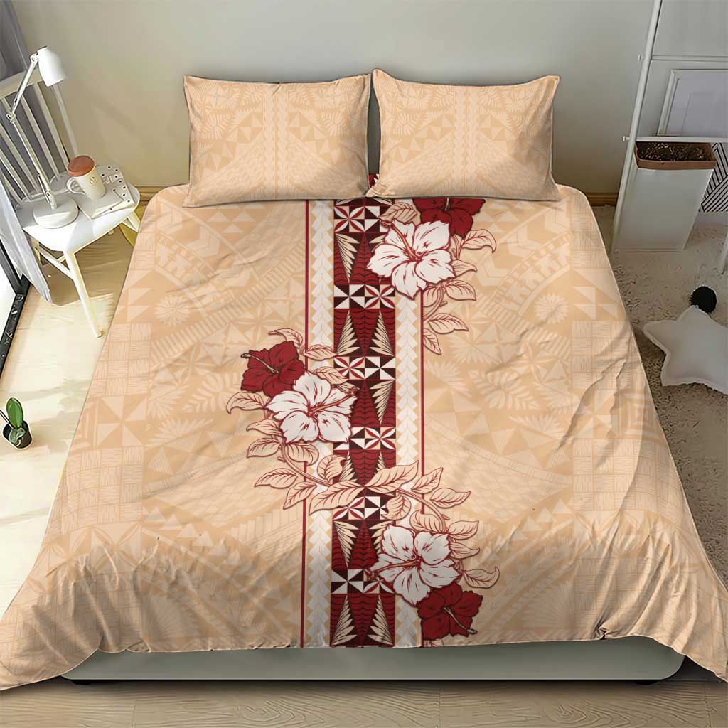 Tonga Language Week Bedding Set Hibiscus Tongan Ngatu Pattern LT05 - Polynesian Pride