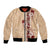 Tonga Language Week Bomber Jacket Hibiscus Tongan Ngatu Pattern